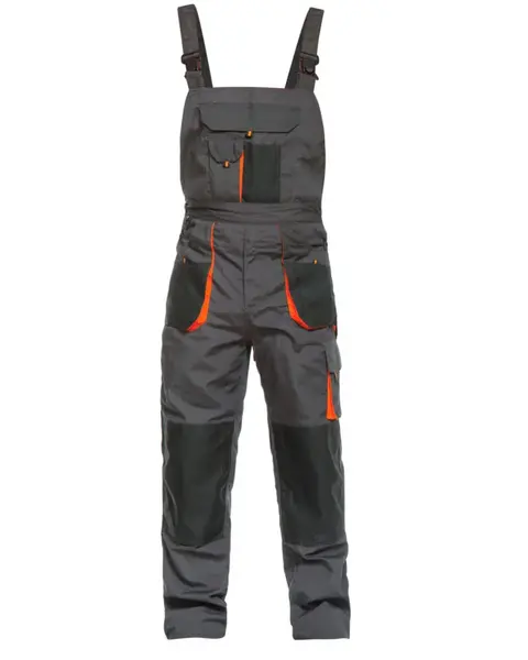 Pantaloni de protectie cu pieptar negru Rhino Atlas Marime M Pantaloni de protectie cu pieptar negru Rhino Atlas Marime M