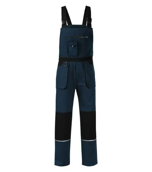 Pantaloni de protecție cu pieptar Twill 100% bumbac albastru Rimec Woody W02 Pantaloni de protecție cu pieptar Twill 100% bumbac albastru Rimec Woody W02 48/50