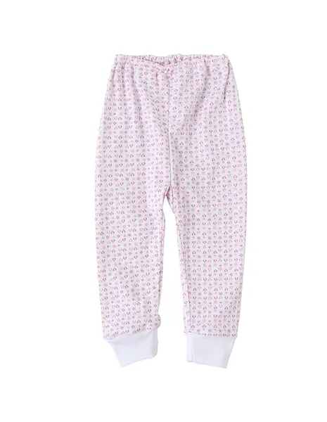 Pantaloni imprimati alb-mov Inimioare