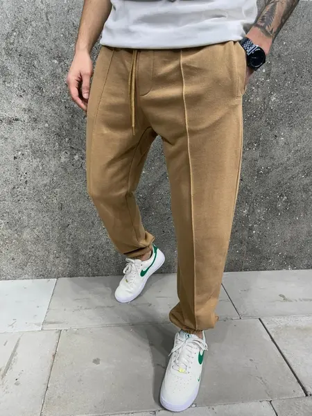 PANTALONI JOGGER FIT BEIGE BGAS1148(AJ6269) (MĂRIME: M)