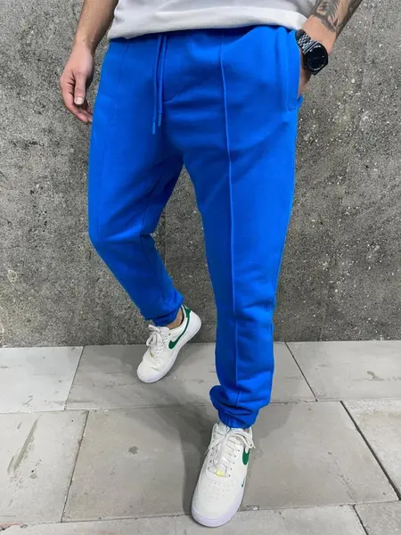 PANTALONI JOGGER FIT SAKS-BLUE BGAS1146(AJ6269) (MĂRIME: L)