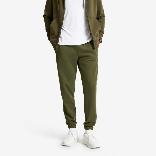 Pantaloni jogging fitness verde, kaki Bărbați