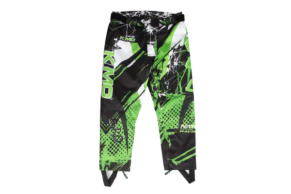 Pantaloni KIMO Kids BRO Motocross cu aparatori, ideal pentru copii pasionati de motocross, verde