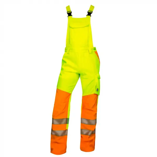 Pantaloni reflectorizanti de lucru cu pieptar, galben, Ardon SIGNAL 50, GALBEN FLUO