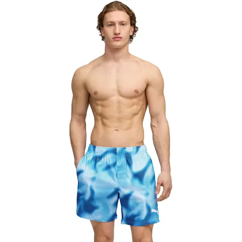 Pantaloni scurti barbati Puma Swim Men Printed Rasterized Mid Short 94751502