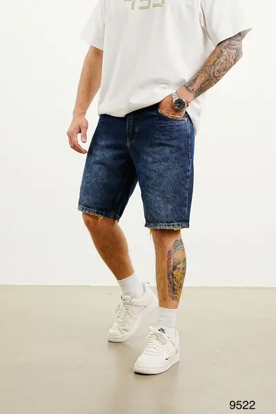 PANTALONI SCURTI CLASIC DARK-BLUE PSAS208(9522/T820) (MĂRIME: 30)