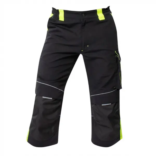 Pantaloni scurti de lucru reflectorizanti 3 4, culoarea negru, Ardon NEON 48, NEGRU