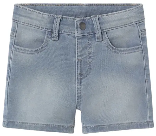 Pantaloni scurți din denim Mayoral - Croială clasică, albastru deschis, 6 luni
