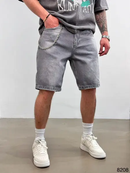 PANTALONI SCURTI MVP CLASIC GREY PSAS189(9402/8208) (MĂRIME: 31)