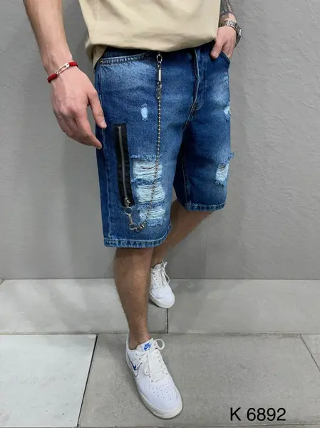 PANTALONI SCURTI MVP RUPTI DARKBLUE PSAS90(6892) (MĂRIME: 31)