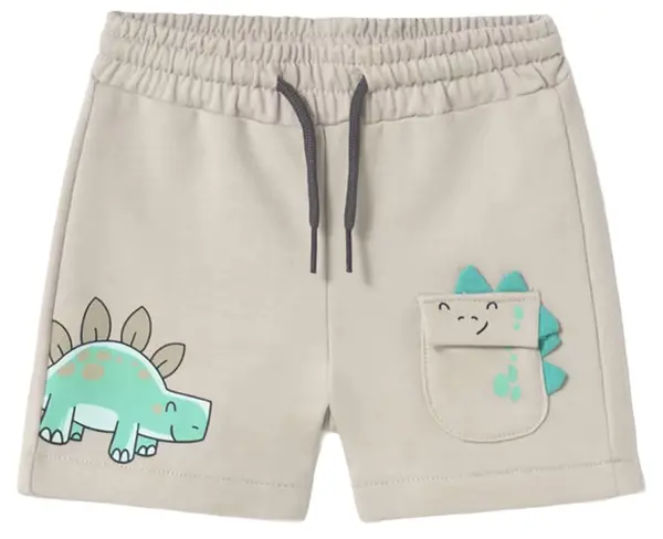 Pantaloni scurți sport Mayoral - Dragon, play, albi, 6 luni