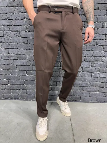 PANTALONI SLIM FIT BROWN BGAS1061(2020) (MĂRIME: 31)