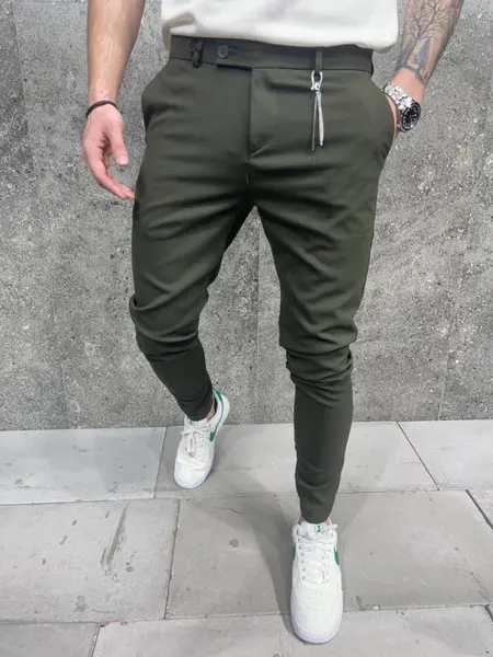 PANTALONI SLIM FIT CASUAL KHAKI BGAS1010(2010-6) (MĂRIME: 31)