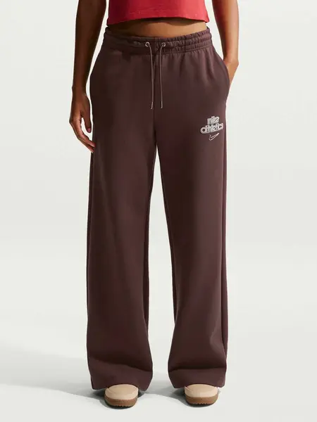 Pantaloni sport W Nk Phnx Flc Hr Wd Gls