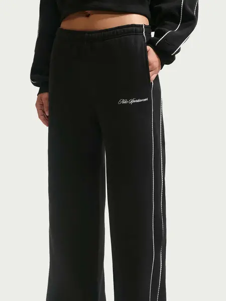 Pantaloni sport W Nk Stdo Flc Mw MR Scallop Wl