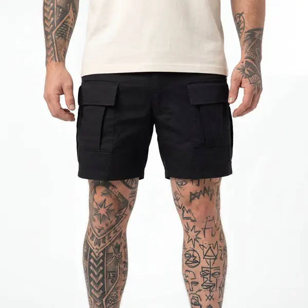 Pantaloni Tactici Scurti Helikon-Tex Cargo EDC - NEGRU / L