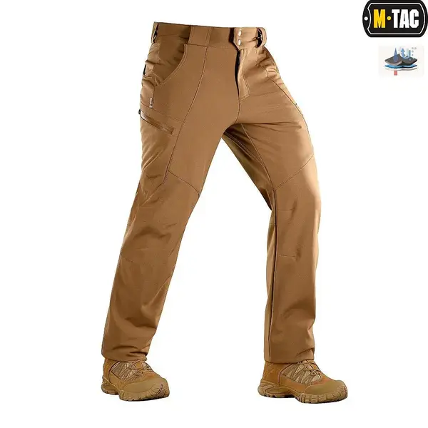 Pantaloni tactici Softshell coyote M-TAC - impermeabili - XXL