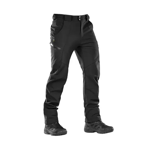 Pantaloni tactici Softshell negri M-TAC - impermeabili - XXL