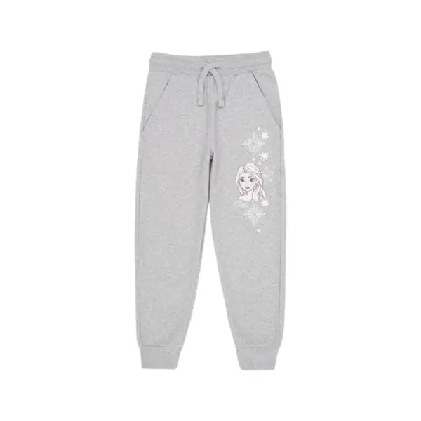 Pantaloni trening fete, gri, buzunare laterale, Frozen Engros