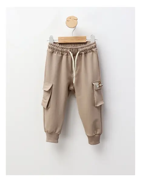Pantaloni trening Street crem