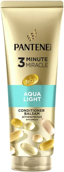 Pantene Pro-V Balsam pentru păr subțire Aqua Light 3 Minute Miracle, 220 ml