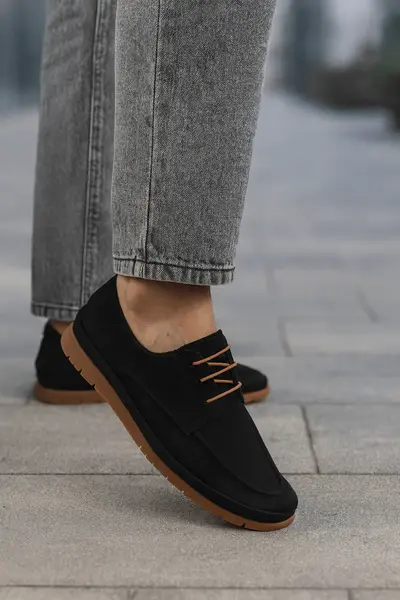 Pantof Casual de Barbati din Piele Negri - OZY
