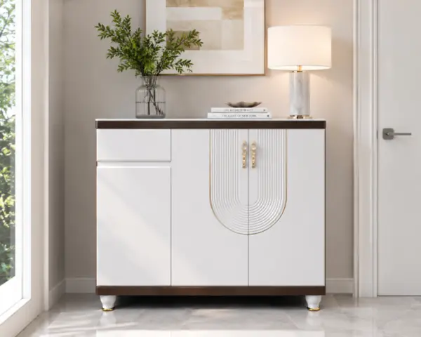 Pantofar MDF Linea crem deschis 120x33x99 cm
