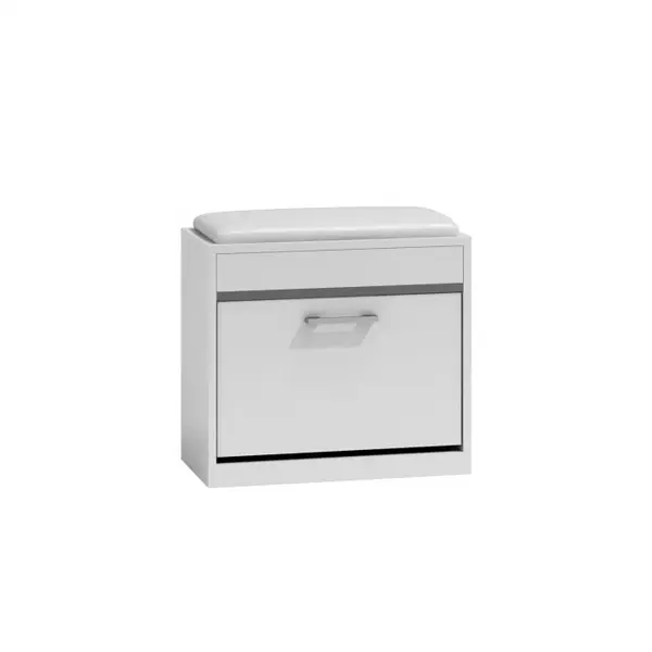 Pantofar VIGO, 3 rafturi, alb, 60x30x53 cm