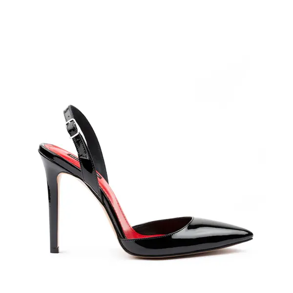 Pantofi Alice Piele Lacuita, Negri - 35 / 9.5 cm