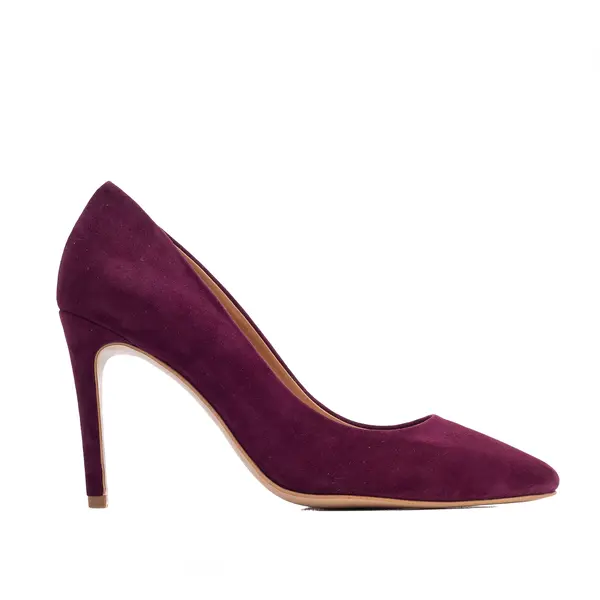 Pantofi Alice Stiletto Piele Intoarsa, Mov - 41 / 11 cm