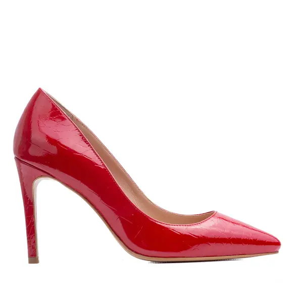 Pantofi Alice Stiletto Piele Lacuita, Rosii, Editie Limitata - 41.5 / 9.5 cm