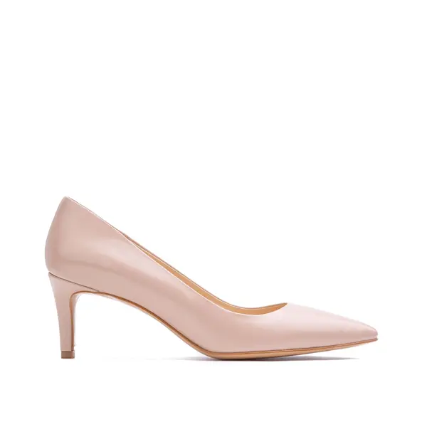 Pantofi Alice Stiletto Piele Naturala, Bej Nude - 40 / 8 cm