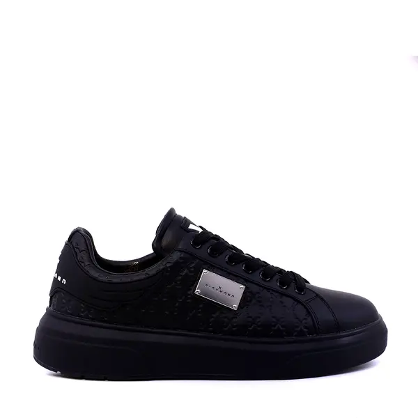 Pantofi bărbați JOHN RICHMOND negridin piele cu logo metalic 2260BP29105N