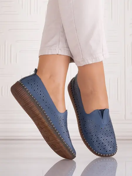Pantofi casual Albastrii dama din Piele Ecologica Belvina