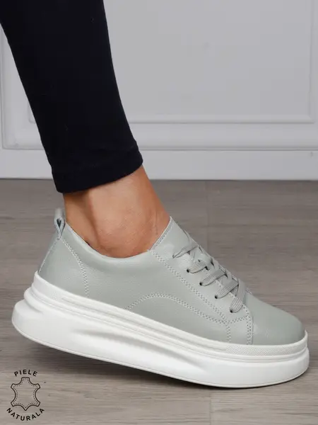 Pantofi Casual dama din Piele Naturala CRL1055 CULOARE: BARILLA