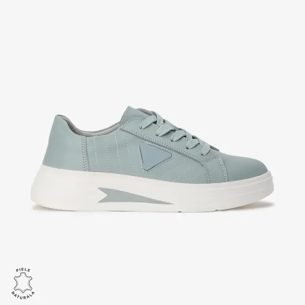 Pantofi Casual de dama din Piele naturala CRL0523 ALBASTRU