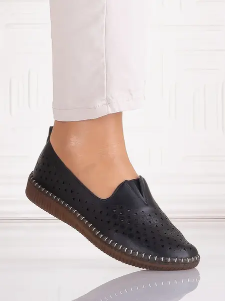 Pantofi casual Negrii dama din Piele Ecologica Belvina