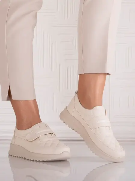 Pantofi dama Casual Bej din Piele Ecologica Osica