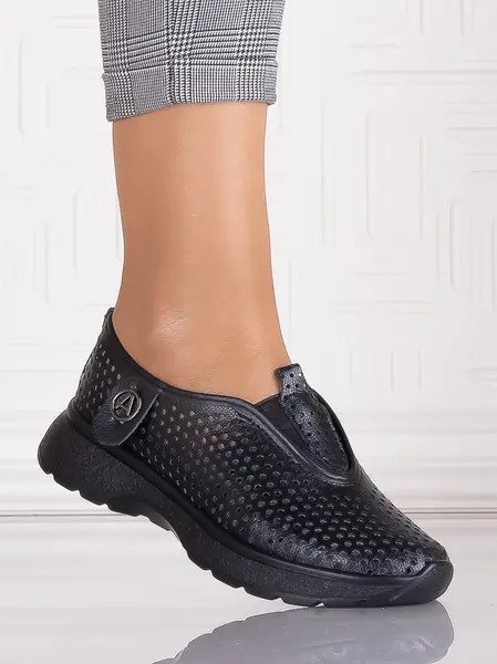 Pantofi dama casual Negrii din Piele Naturala Elenor