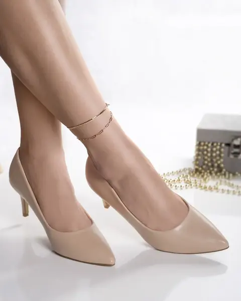 Pantofi dama nude piele ecologica dania