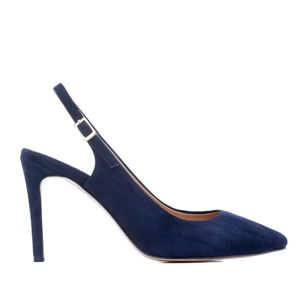 Pantofi Decupati Alice Piele Intoarsa, Bleumarin - 37 / 11 cm