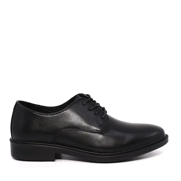 Pantofi derby băieți Benvenuti negri din piele 2020MP3512N
