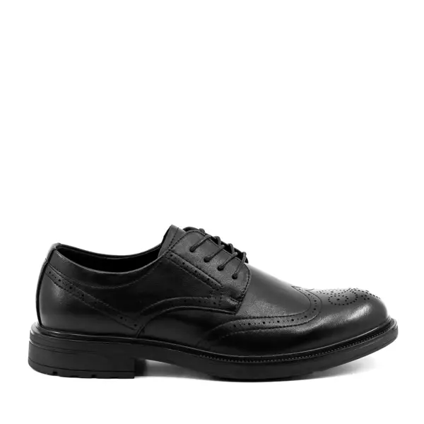 Pantofi derby bărbați Benvenuti negri din piele 3850bp063n