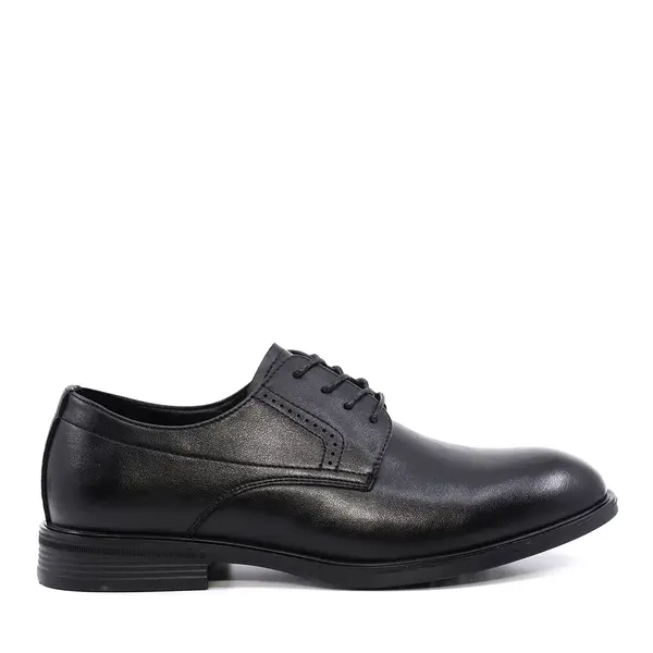 Pantofi derby bărbați Benvenuti negri din piele 3851BP080N