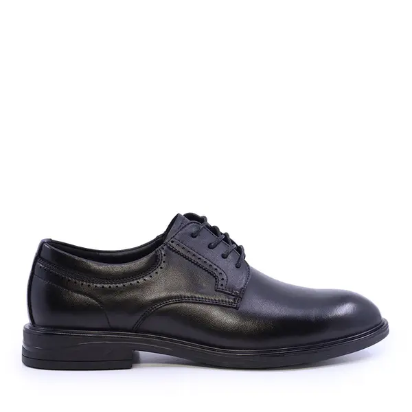 Pantofi derby bărbați Benvenuti negri din piele 3852BP094N