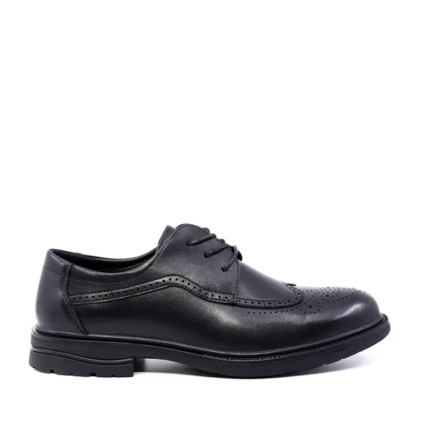 Pantofi derby bărbați Benvenuti negri din piele 3859BP580N