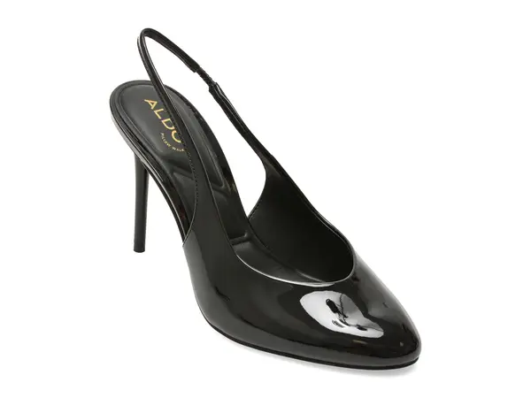 Pantofi eleganti ALDO negri, ANNALORE 001, din piele ecologica lacuita