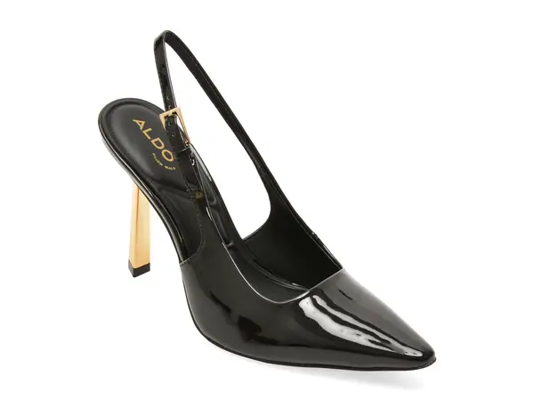 Pantofi eleganti ALDO negri, MARYSA 001, din piele ecologica lacuita