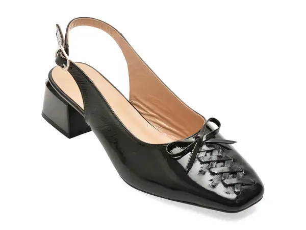 Pantofi eleganti EPICA negri, 6195231, din piele naturala lacuita