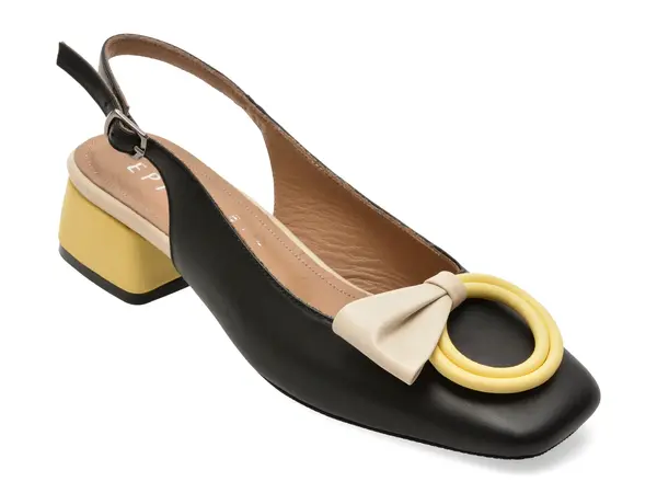 Pantofi eleganti EPICA negri, 669B712, din piele naturala